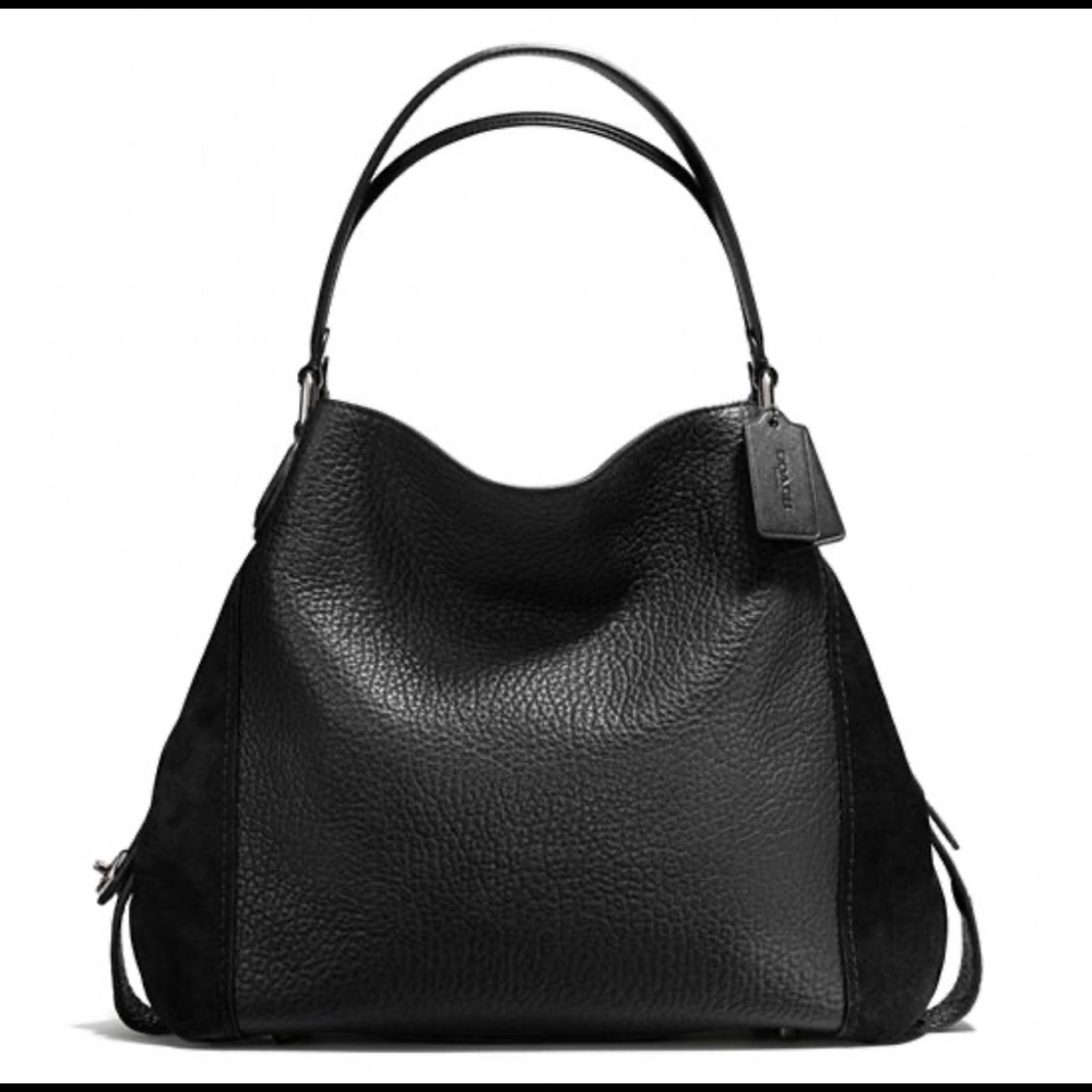 Black COACH Edie 42 Bag.